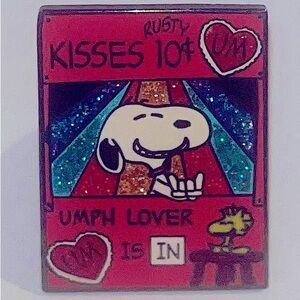 VTG Snoopy Woodstock Rare Collectible pin kisses Umph lover Peanuts valentines